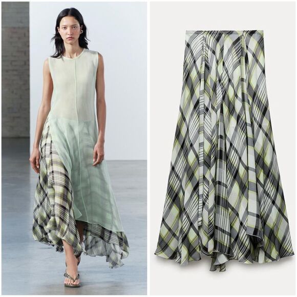 ZARA PRINTED MIDI SKIRT ZW COLLECTION RRP $160 - Picture 4 of 14